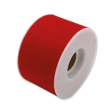Rotolo Tulle Rosso 5cm x 50mt Tulle 5cm x 50mt