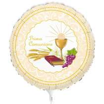 Palloncino in Foil 9" Mini Shape Prima Comunione con Calice 5pz Comunione e Cresima