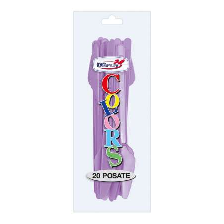 Coltelli Lilla 20pz Dopla Colors Lilla "Lilac"