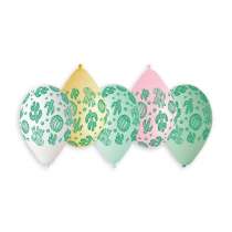 Palloncino in Lattice 13" GS120 Assortito con Stampa Cactus 50pz Gemar "Theme & Patterns"