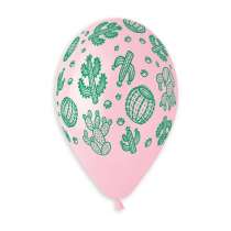 Palloncino in Lattice 13" GS120 Assortito con Stampa Cactus 50pz Gemar "Theme & Patterns"
