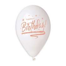 Palloncino in Lattice 13" GMS120 Assortito Metallizzato con Scritta "Happy Birthday" 50pz Gemar Compleanno "Birthdays"