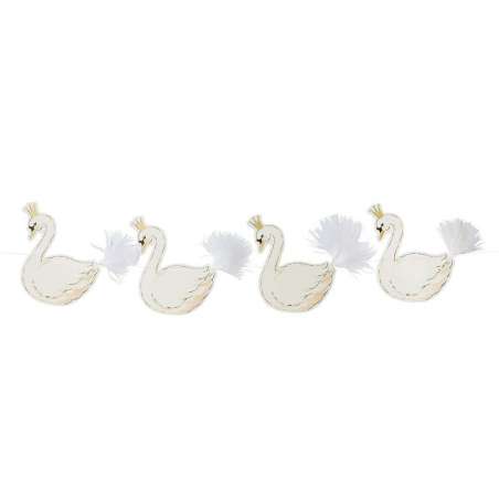Ghirlanda tema Cigno " We Love Swans" 3mt Cigno Reale "Swan"