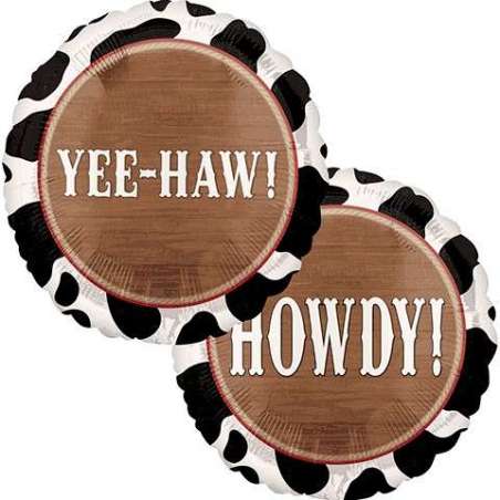 Palloncino in Foil 18" Effetto Legno "Yee-haw & howdy" Altro