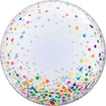 Palloncino in PVC 24" Deco Bubble Confetti Multicolor Deco Bubble