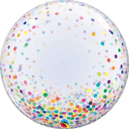 Palloncino in PVC 24" Deco Bubble Confetti Multicolor Deco Bubble
