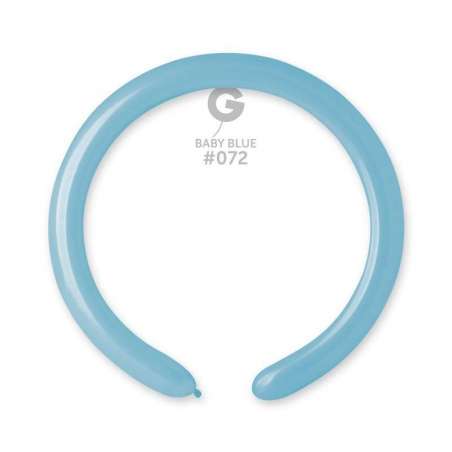 Palloncino in Lattice 2” Modellabile D4 Celeste Baby "Baby Blue 72" 100pz Gemar Standard Modellabili 2" D4