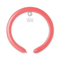 Palloncino in Lattice 2” Modellabile D4 Corallo "Coral 078" 100pz Gemar Standard Modellabili 2" D4