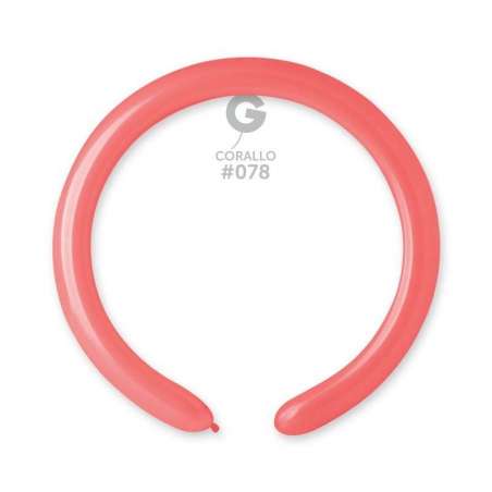 Palloncino in Lattice 2” Modellabile D4 Corallo "Coral 078" 100pz Gemar Standard Modellabili 2" D4