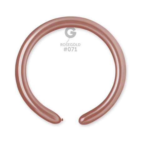 Palloncino in Lattice 2" Modellabile DM4 Rose Gold Metallizzato 071 100pz Gemar Metallic Modellabili 2" DM4