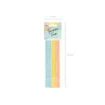 Cannuccia di Carta Color Pastello "Summer Time" 10pz Cannucce