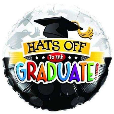 Palloncino in Foil 18" Laurea "Hats Off Graduate" Laurea