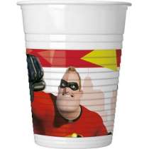 Bicchiere di Plastica 200ml con "Gli Incredibili 2" 8pz Gli Incredibili 2