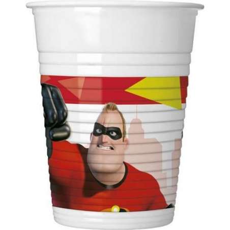 Bicchiere di Plastica 200ml con "Gli Incredibili 2" 8pz Gli Incredibili 2