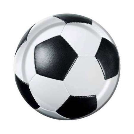 Piatto di Carta 18cm con Calcio "Soccer Fanatic" 8pz Calcio