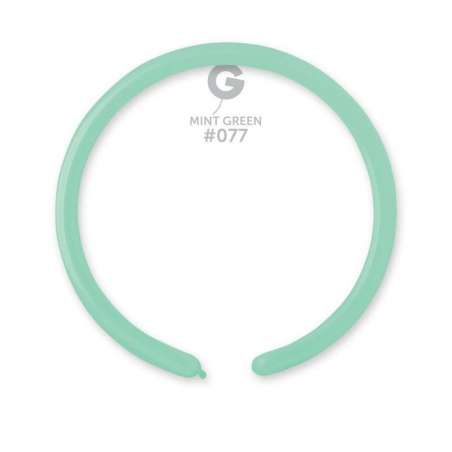 Palloncino in Lattice 1" Modellabile D2 Verde Menta "Mint Green 077" 100pz Gemar Standard Modellabili 1" D2