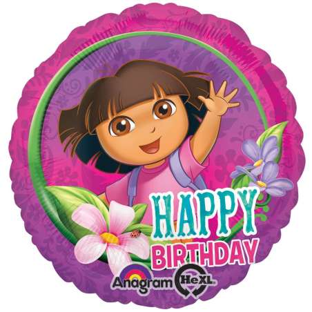 Palloncino in Foil 18" Dora L'Esploratrice "Happy Birthday" Dora l'esploratrice