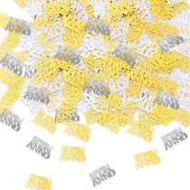 Confetti in Plastica Sagomati "Buon Anno" Oro e Argento 15gr Accessori Tavola Natale e Capodanno