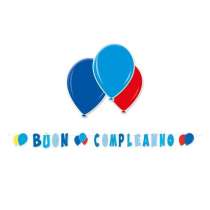 Festone Buon Compleanno Tonalità Azzurro 6mt Festoni Buon Compleanno