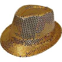 Cappello Gangster con Paillettes Oro Cappelli
