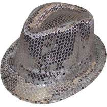 Cappello Gangster con Paillettes Argento Cappelli