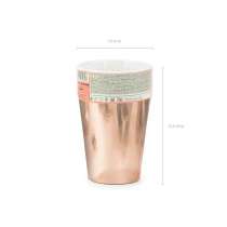 Bicchiere di Carta 220ml Rose Gold Metallizzato 6pz Rose-Gold