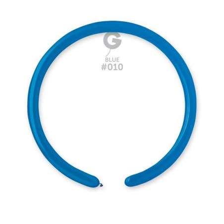 Palloncino in Lattice 1" Modellabile D2 Azzurro "Blue 010" 100pz Gemar Standard Modellabili 1" D2