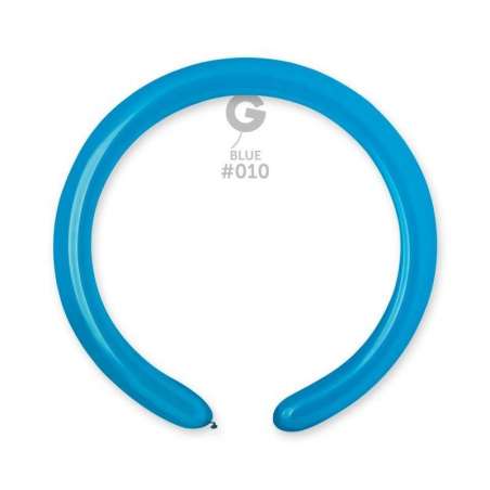 Palloncino in Lattice 2” Modellabile D4 Azzurro "Blue 010" 100pz Gemar Standard Modellabili 2" D4