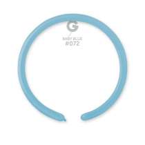 Palloncino in Lattice 1" Modellabile D2 Celeste Baby "Baby Blue 072" 100pz Gemar Standard Modellabili 1" D2