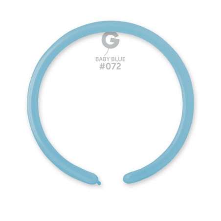 Palloncino in Lattice 1" Modellabile D2 Celeste Baby "Baby Blue 072" 100pz Gemar Standard Modellabili 1" D2
