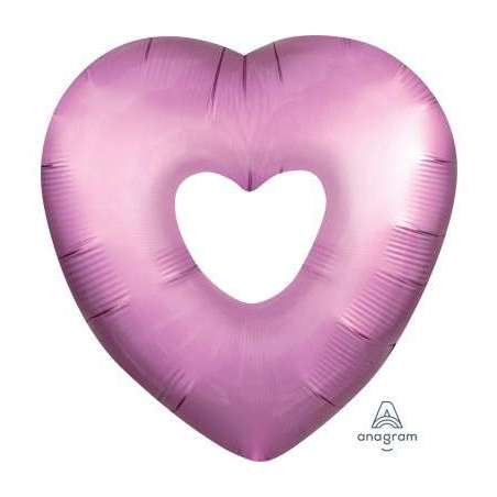 Palloncino in Foil 26" Super Shape Cuore Rosa Flamingo Palloncini Foil Amore