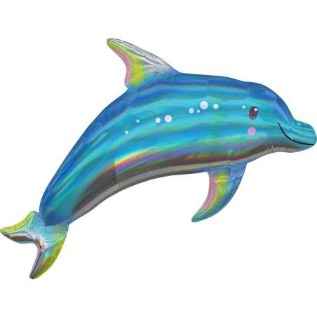 Palloncino in Foil 29" Super Shape Delfino Iridescente Palloncini Tema Mare
