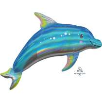 Palloncino in Foil 29" Super Shape Delfino Iridescente Palloncini Tema Mare