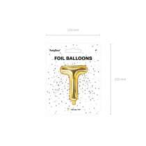Palloncino in Foil 14" Lettera "T" Oro Lettere Medie Oro 14"/35cm Partydeco