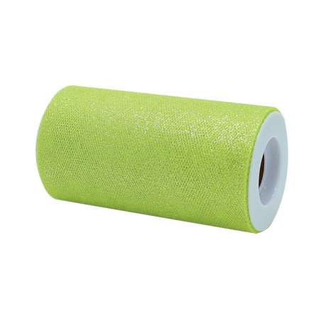 Tulle Scintillante Glitter Verde Lime 25MT Tulle Glitter