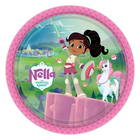Piatto di Carta 23cm con Nella "The Princess Knight" 8pz Nella "The Princess Knight"