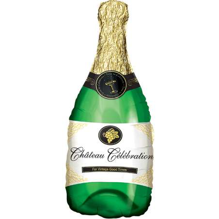 Palloncino in Foil 14" Mini Shape Bottiglia Champagne Palloncini Foil Capodanno