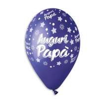 Palloncino in Lattice 12" GS110 Assortito con Scritta "Auguri Papà" 100pz Gemar "Special Occasions"