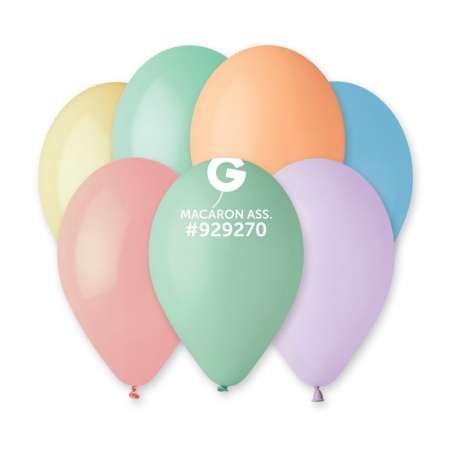Palloncino in Lattice 12" G110 Macaron Assortito "Assorted 080M" 100pz Gemar Standard 12" G110