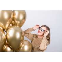 Palloncino in Lattice 13" GB120 Oro "Shiny Gold 088" 50pz Gemar Shiny "Round"