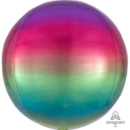 Palloncino in Foil 16" Orbz Ombre Arcobaleno "Rainbow" Globe / Orbz / Sfere