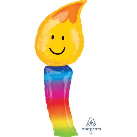 Palloncino in Foil 40" Super Shape Candela Arcobaleno Puntata N. 2 "Bright Rainbow"