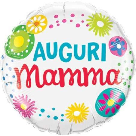 Palloncino in Foil 9" Mini Shape Auguri Mamma Palloncini e Addobbi Festa Mamma