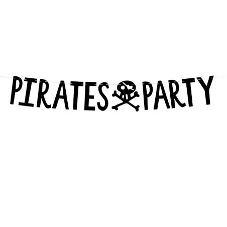Festone dei Pirati con Teschio "Pirates Party" 2mt Festa Tema Pirata "Pirates"