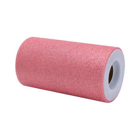 Tulle Scintillante Glitter Rose Gold 25MT Rose-Gold