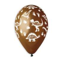 Palloncino in Lattice 13" GS120 Assortito con Stampa Dinosauro 50pz Gemar "Theme & Patterns"