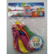 Palloncino in Lattice 12" N.1 Colori Assortiti 10pz Gemar Blister "Happy Time"