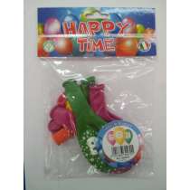Palloncino in Lattice 12" N.8 Colori Assortiti 10pz Gemar Blister "Happy Time"