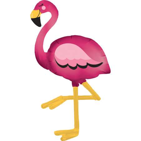 Palloncino in Foil 68" Air Walker Fenicottero Rosa Animali (Uccelli)