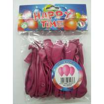 Palloncino in Lattice 10" G90 Fucsia "Fuchsia 007" 25pz Gemar Blister "Happy Time"